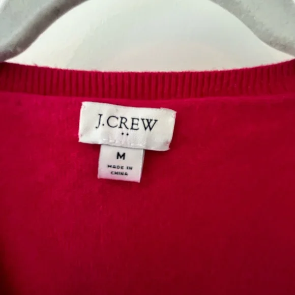 J. Crew Red V-Neck Sweater Soft Knit - Medium - Picture 5 of 7